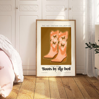 70s Style Vintage Cowgirl boots Wall Art