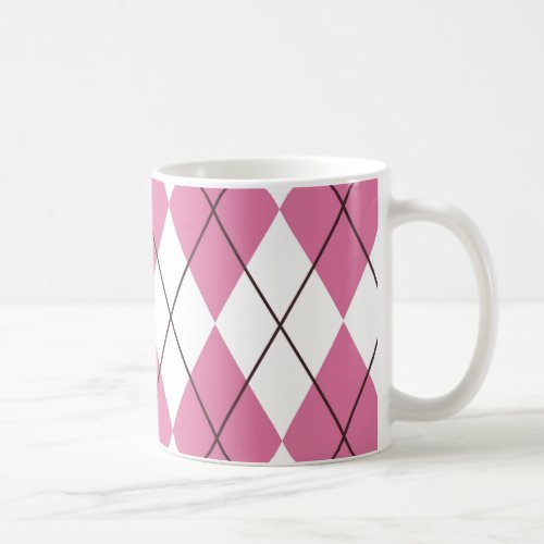 70s Tartan_Pattern Pinky Coffee Mug