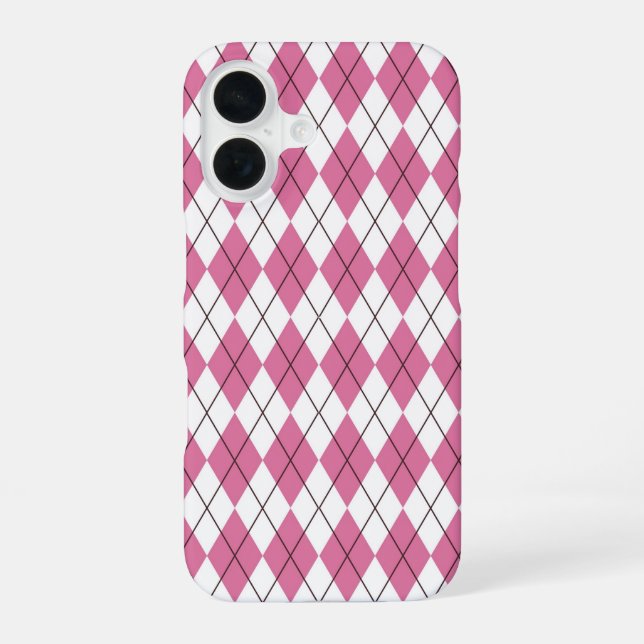 70s Tartan-Pattern Pinky Iphone Case (Back)
