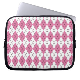 70s Tartan-Pattern Pinky Laptop Sleeve