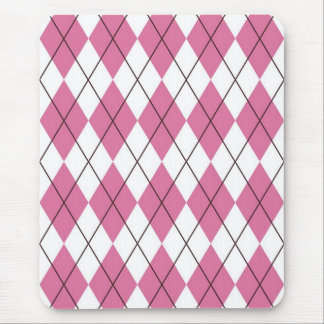 70s Tartan-Pattern Pinky Mouse Pad