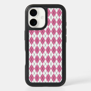 70s Tartan-Pattern Pinky iPhone 16 Case