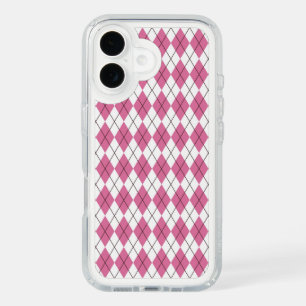 70s Tartan-Pattern Pinky iPhone 16 Case