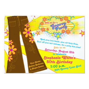 70s Theme Invitations Zazzle