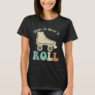 Roller Derby T-Shirt eightieth birthday shirt Skate Tee Rolling into 80's Retro Summer Shirts Skating T-Shirt Roller Skating Shirt