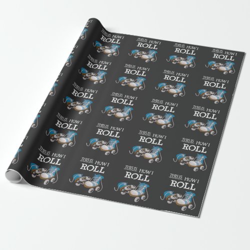 70s This Is How I Roll Vintage Retro Roller Skate Wrapping Paper