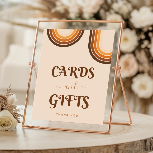 70s Typography Retro Rainbows Cream Cards Gifts Po Poster (Creator Uploaded)