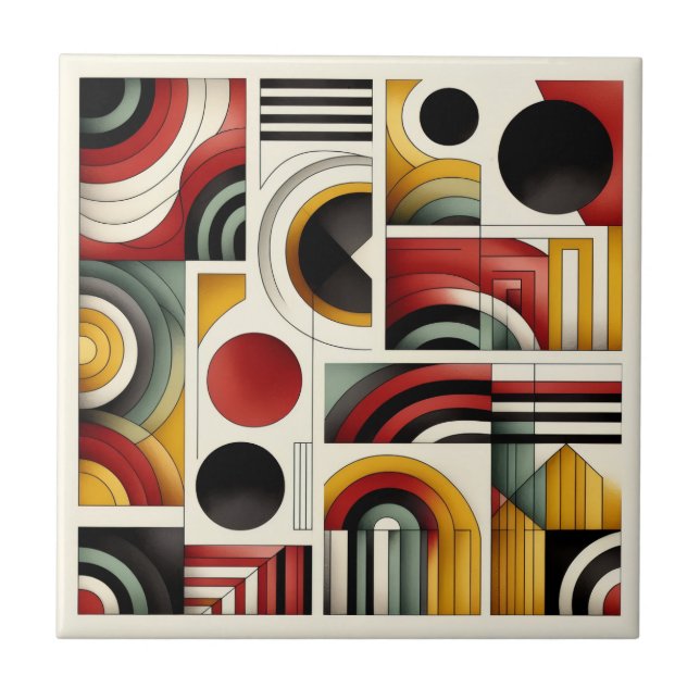70s Urban Flow Ceramic Tile (Front)