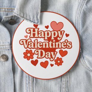 70s, Valentine's Day artwork Button