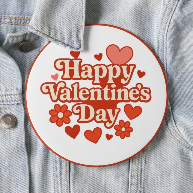 70s, Valentine's Day artwork Button (In Situ)