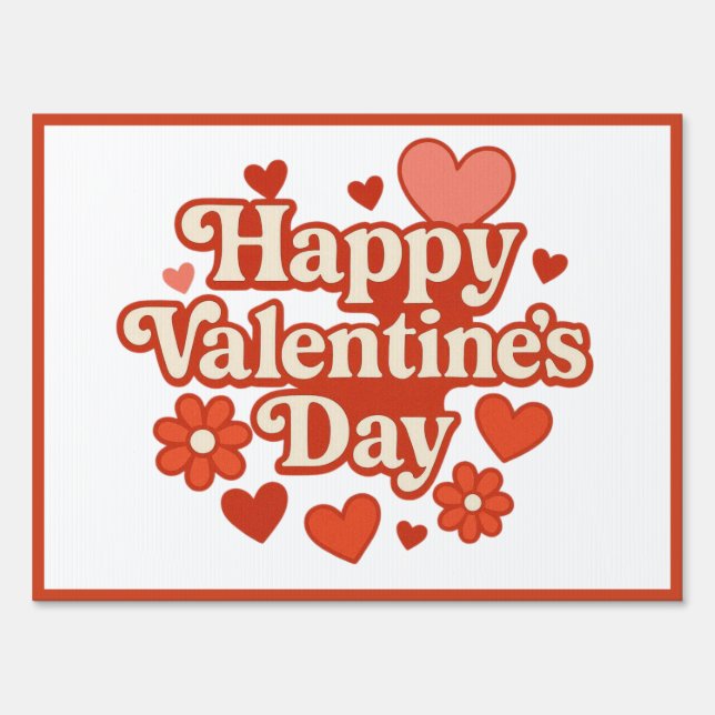 70s, Valentine's Day artwork Sign (Front)