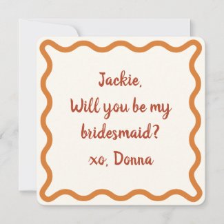 70s Vibe Personalized Bridesmaid or MOH Proposal