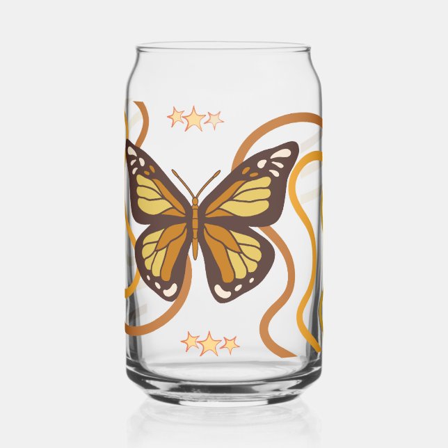 70s vibes style can glass (Left)