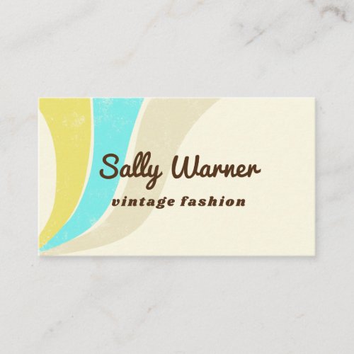 70s vintage bleach distressed retro business card