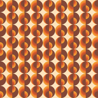 70s Vintage Geometric Pattern Throw Pillow