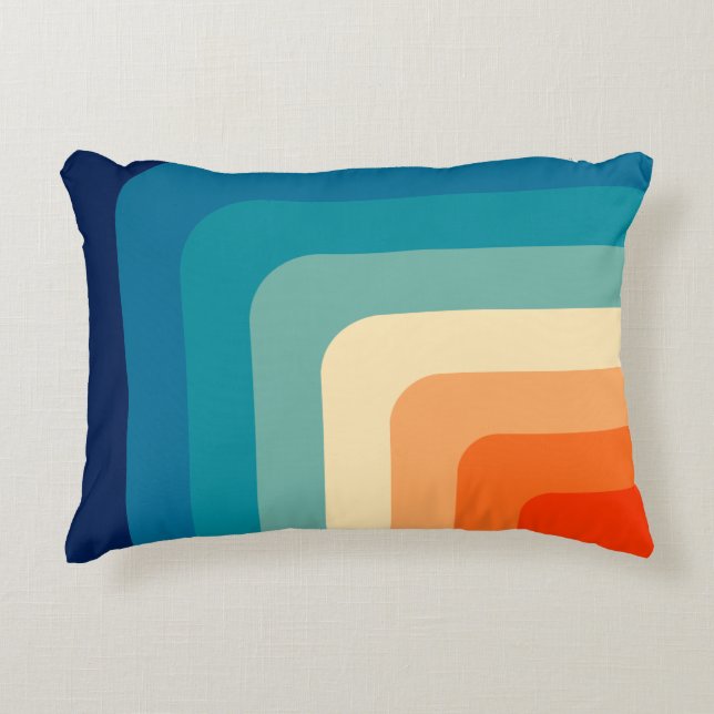 70s Vintage palette Accent Pillow (Front)