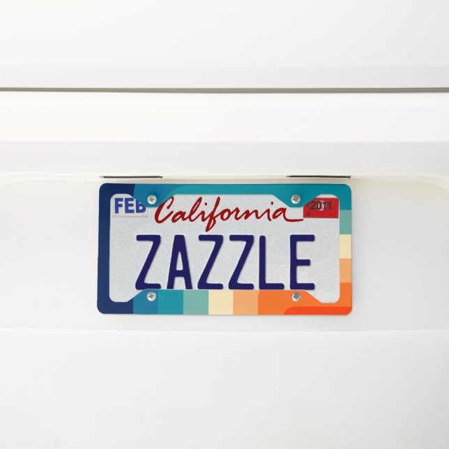 70s Vintage palette License Plate Frame (On Car)