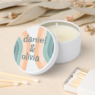 70s Vintage Rainbow Wedding Mini Candle Favors