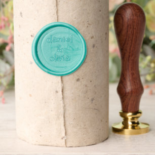 70s Vintage Rainbow Wedding Wax Seal Stamp