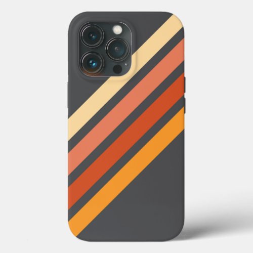 70s Vintage Retro Colorful Striped iPhone 13 Pro Case