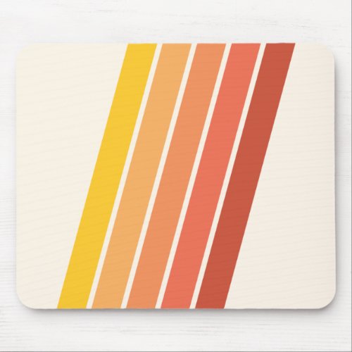 70s Vintage Retro Stripes Mouse Pad