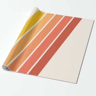 70s Vintage Retro Stripes Wrapping Paper