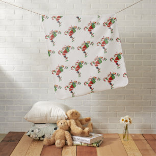 70s Vintage Santa Xmas Jolly Classic Retro Baby Blanket