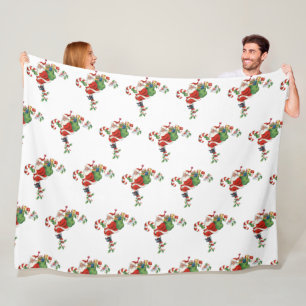 70s Vintage Santa Xmas Jolly Classic Retro Fleece Blanket