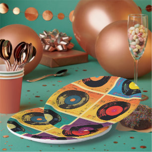 70s Vinyl Record Album Custom Kitchen Paper Plates