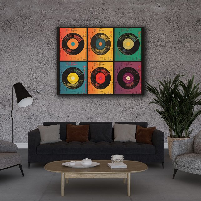 70s Vinyl Record Pattern Retro Wood Wall Art (Creator Uploaded)