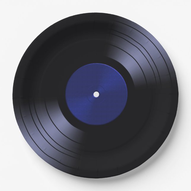 70s Vinyl Record Retro Paper Plates (Front)