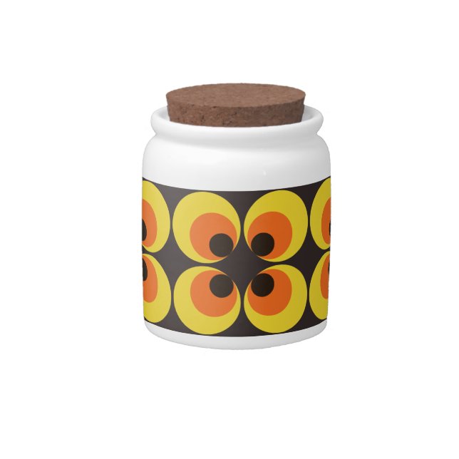 70s Wallpaper Candy Jar (Front)