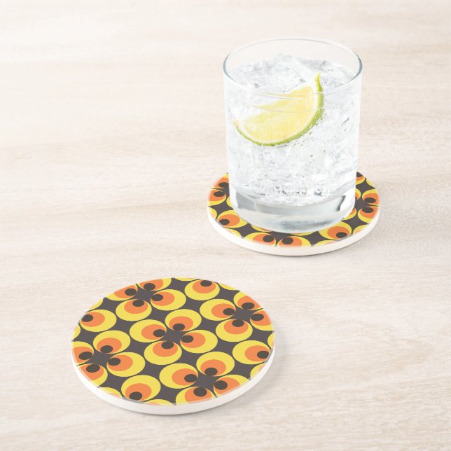 70s Wallpaper Drink Coaster (Side)
