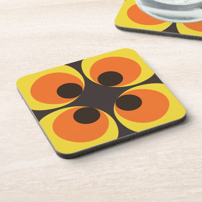70s Wallpaper Drink Coaster (Left Side)