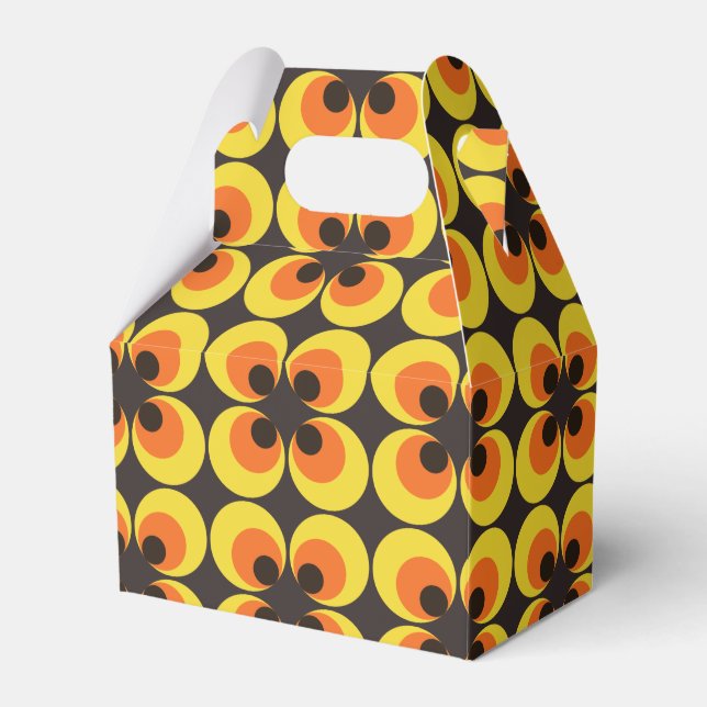 70s Wallpaper Favor Boxes (Front Side)