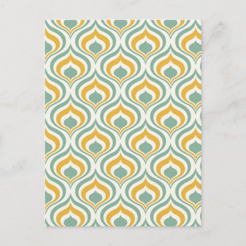 70s Wallpaper Pattern Postcard