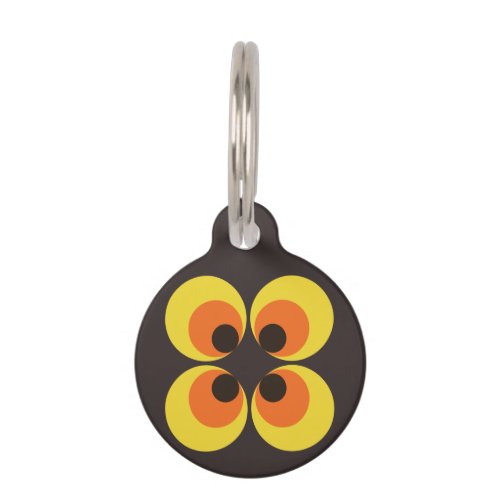 70s Wallpaper Pet ID Tag