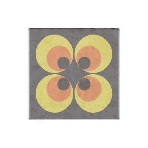 70s Wallpaper Stone Magnet