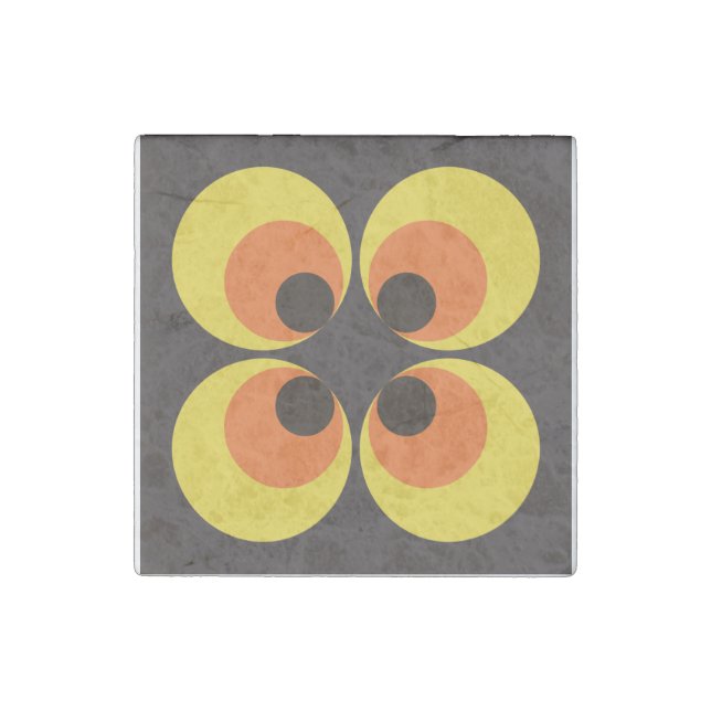 70s Wallpaper Stone Magnet (Front)