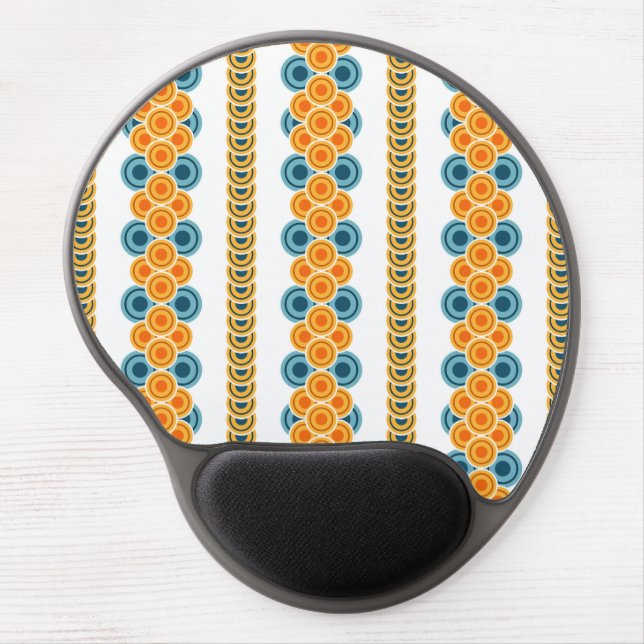 70s years circle rows gel mouse pad (Front)