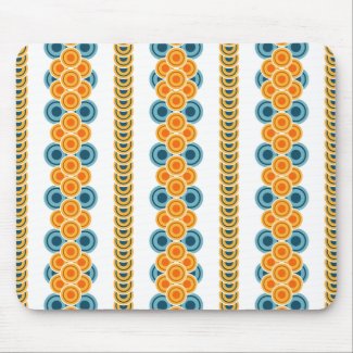 70s years circle rows mouse pad