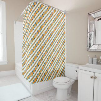 70's years circle rows shower curtain