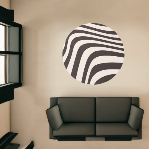 70s Zebra Groovy Wavy Pattern Rug