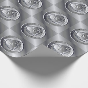 70th, 10th, 20th,25th,Wedding Anniversary Platinum Wrapping Paper