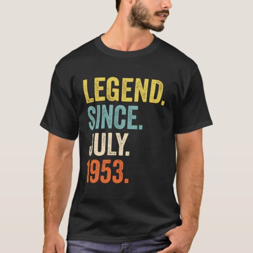 70Th 70 Legend Since July 1953 T_Shirt