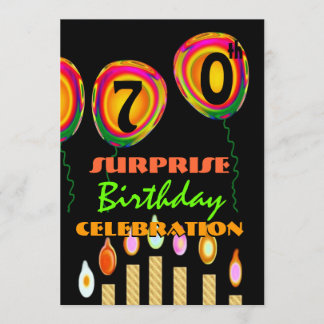 70th - 79th SURPRISE Birthday Party Invitation