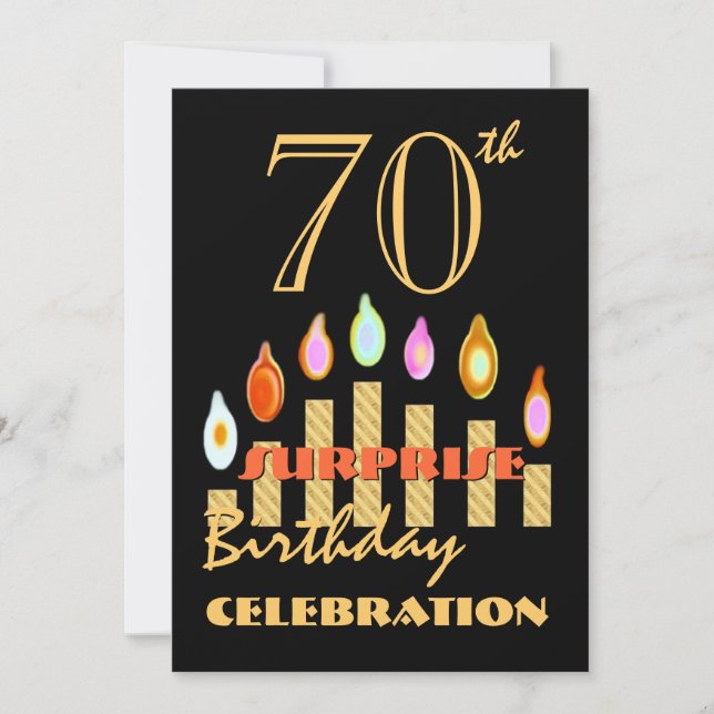 70th - 79th SURPRISE Birthday Party Invitation (Front)