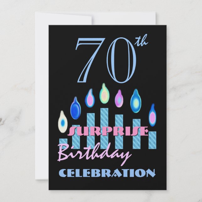 70th - 79th SURPRISE Birthday Party Invitation (Front)