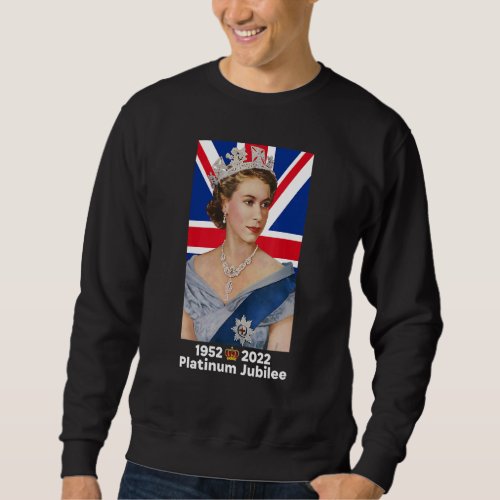 70th Anniversary British Queen England Flag Platin Sweatshirt
