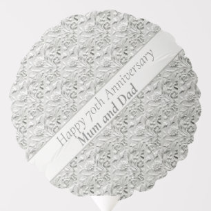 70th Anniversary Editable Balloon